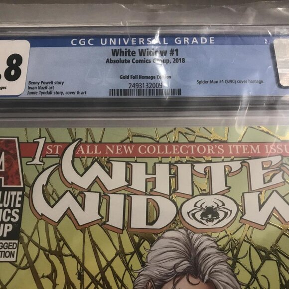 2018 Absolute Comics White Widow #1 Gold Foil Homage Edition Variant CGC 9.8 - Picture 5 of 6